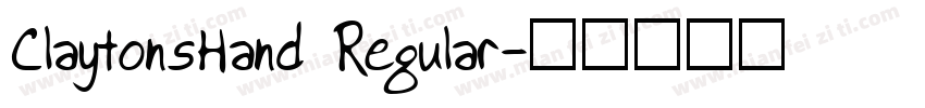 ClaytonsHand Regular字体转换